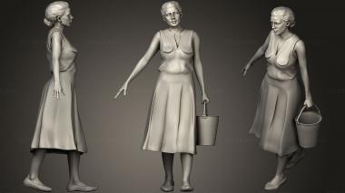 Figurines of people women 3d model
